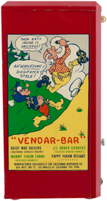 LI'L ABNER "VENDAR-BAR" VENDING MACHINE.