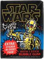 "STAR WARS" TOPPS FIRST SERIES FULL GUM CARD DISPLAY BOX.