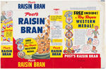 "ROY ROGERS WESTERN MEDAL" PREMIUM OFFER ON CEREAL BOX WRAPPER.