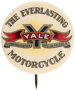 THE EVERLASTING YALE MOTORCYCLE SCARCE EARLY BUTTON C. 1909.