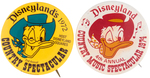 DISNEYLAND COUNTRY SPECTACULAR FIRST, SECOND AND FOURTH ANNUAL ISSUE SCARCE BUTTONS.