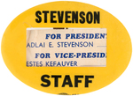 RARE "STEVENSON STAFF" OVAL WINDOW BUTTON UNLISTED IN HAKE.