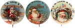 TRIO OF SANTA BUTTONS FROM "J.N. ADAM & CO."
