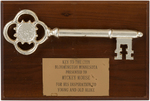 MICKEY MOUSE KEY TO CITY PRESENTATION PLAQUE.