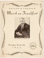 MARTIN LUTHER KING 1964 "SOUVENIR PROGRAM MARCH ON FRANKFORT."