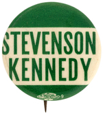 "STEVENSON/KENNEDY" RARE 1956 DEMOCRATIC NATIONAL CONVENTION BUTTON.