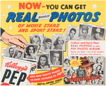 "KELLOGG'S PEP REAL PHOTOS" ADVERTISING SIGN.