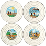 MICKEY MOUSE & FRIENDS CIRCUS-THEMED FRENCH CHINA DESSERT & SERVING PLATE LOT.