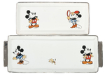 MICKEY & MINNIE MOUSE FRENCH CHINA DRESSER TRAY & SOAP DISH LOT.