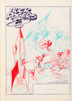 "MOTION PICTURE COMICS" PROTOTYPE ORIGINAL ART FEATURING BUCK ROGERS.