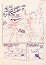 "DAVY CROCKETT" MOTION PICTURE 3D COMIC BOOK PROTOTYPE ORIGINAL ART.