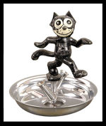 "FELIX" CAST IRON FIGURE ON ASHTRAY.