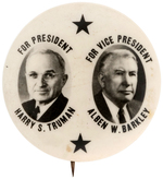 TRUMAN/BARKLEY REAL PHOTO JUGATE BUTTON HAKE #1.