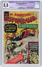 "AMAZING SPIDER-MAN" #14 JULY 1964 CGC RESTORED 3.5 SLIGHT (C-1) VG- (FIRST GREEN GOBLIN).