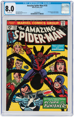 "AMAZING SPIDER-MAN" #135 AUGUST 1974 CGC 8.0 VF.