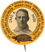 MEMPHIS/WINKLEMAN BAKING-QUAKER BREAD RARE BUTTON.