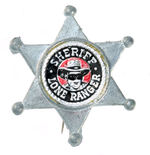RARE SECOND SEEN “SHERIFF LONE RANGER” FOIL ON METAL STAR.
