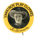 MIX “YANKIBOY PLAY CLOTHES” SMALLER SIZE ADVERTISING BUTTON FROM HAKE COLLECTION & CPB.