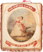 IMPORTANT JOHN BELL 1860 CONSTITUTIONAL UNION PARTY HAND PAINTED TWO SIDED BANNER.