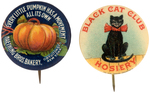 BAKERY/PUMPKIN & BLACK CAT HOSERY PAIR OF HAKE BOOK COLOR PLATE SPECIMENS.