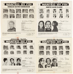 THIRTEEN SDS WEATHER UNDERGROUND FUGITIVES WANTED BY FBI 1970 POSTER MAILERS.