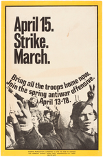 STUDENT MOBILIZATION COMMITTEE APRIL 15 SPRING OFFENSIVE POSTER WITH WASHINGTON D.C. OFFICE ADDRESS.