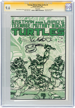 "TEENAGE MUTANT NINJA TURTLES" #4 1985 CGC 9.6 NM+ - SIGNATURE SERIES WITH SKETCH.