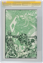 "TEENAGE MUTANT NINJA TURTLES" #4 1985 CGC 9.6 NM+ - SIGNATURE SERIES WITH SKETCH.