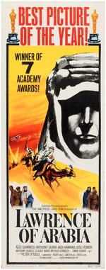 "LAWRENCE OF ARABIA" INSERT POSTER.