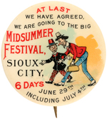 EARLY COMIC STRIP CHARACTERS ALPHONSE AND GASTON PROMOTE EARLY FESTIVAL.
