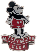 "MICKEY MOUSE CLUB" FIRST SEEN RARE 1930s ENGLISH BADGE.