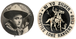 RARE BUTTONS FOR 1920s WALTER KERRIGAN AND AUSTRALIAN LONE RANGER CLUB.