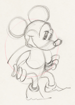 MICKEY MOUSE "BOAT BUILDERS" PRODUCTION DRAWING ORIGINAL ART.