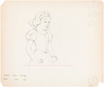 "SNOW WHITE AND THE SEVEN DWARFS" PRODUCTION DRAWING ORIGINAL ART FEATURING SNOW WHITE.