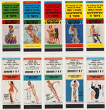 PIN-UP MATCHBOOK COVER LOT WITH ELVGREN & PETTY ART.