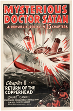 "MYSTERIOUS DOCTOR SATAN" MOVIE SERIAL POSTER.