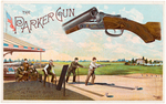 "THE PARKER GUN" SHOTGUN TRADE CARD.