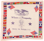 "WILSON AND PROSPERITY" SILK PORTRAIT BANDANA.