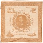 OUTSTANDING HENRY CLAY "HARRY OF THE WEST" PORTRAIT BANDANA WITH POWERFUL CAMPAIGN MOTIFS