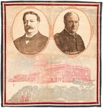 PAIR OF 1908 TAFT/SHERMAN AND BRYAN/KERN JUGATE BANDANAS.