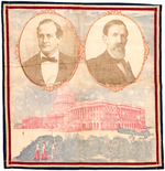 PAIR OF 1908 TAFT/SHERMAN AND BRYAN/KERN JUGATE BANDANAS.