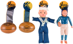 ARMY-NAVY FOOTBALL TWELVE BUTTONS AND RELATED SPANNING 1930s-1960s.