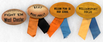 PENNSYLVANIA HIGH SCHOOLS AND A FEW COLLEGES C. 1930s FIGURAL FOOTBALL BUTTONS.