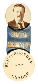 RARE TR 1904 LIKELY N.Y. COATTAIL RIBBON BADGE.