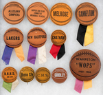 22 FIGURAL BASKETBALL BUTTONS WITH TEXTURED SURFACE PLUS 6" S. DAKOTA TEAM.