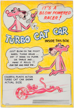 POST PINK PANTHER "TURBO CAT CAR" CEREAL BOX BACK PROTOTYPE ORIGINAL ART.