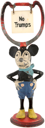 MICKEY MOUSE DEAN'S RAG-STYLE FIGURAL BRIDGE/CARD SUIT DISPLAY.