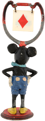 MICKEY MOUSE DEAN'S RAG-STYLE FIGURAL BRIDGE/CARD SUIT DISPLAY.