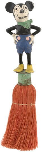 MICKEY MOUSE DEAN'S RAG-STYLE METAL FIGURAL WHISK BROOM.