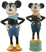 MICKEY MOUSE DEAN'S RAG-STYLE METAL FIGURAL PAIR.